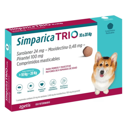 SIMPARICA TRIO 10-20KG 1 COMPRIMIDO