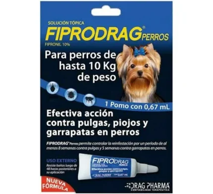 FIPRODRAG PERRO 0.67ML HASTA 10 KG D.P