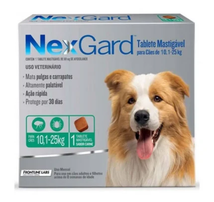 NEXGARD MASTICABLE 68MG 10.1-25kg 1 COMPRIMIDO